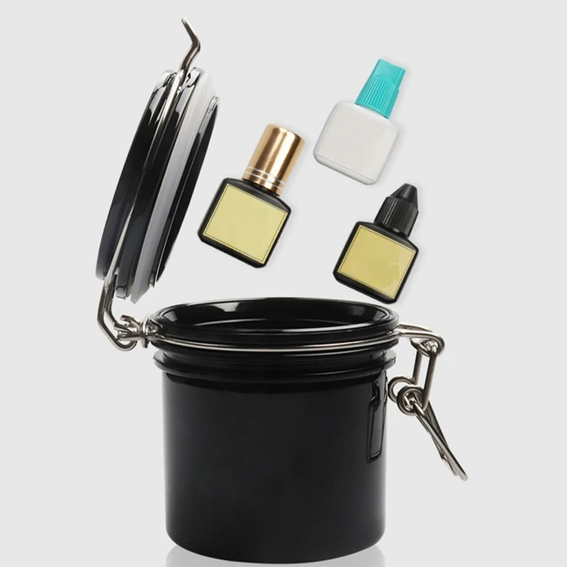 250 мл круглые черные пластиковые герметичные банки для ванны бутылка соли