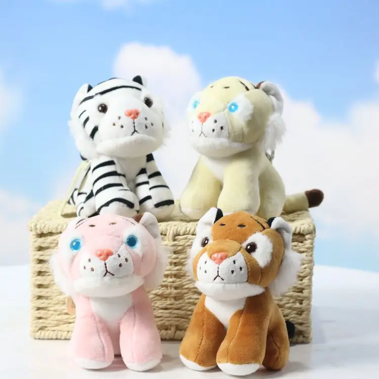 

2022 New Cute Little Tiger Doll Mini Plush Toy Children Play House Doll Schoolbag Pendant Keychain Stuffed Animals Kids Toys