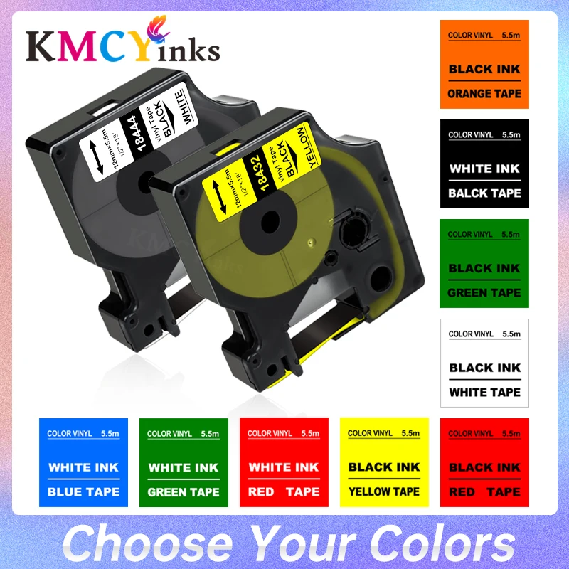 Перманентные виниловые этикетки KMCYinks Rhino лента 18432 18435 18438 18444 18441 совместимая с