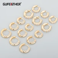 gufeather mb02jewelry accessoriespass reachnickel free18k gold platedcopperzirconsclasp hooksjewelry making10pcslot