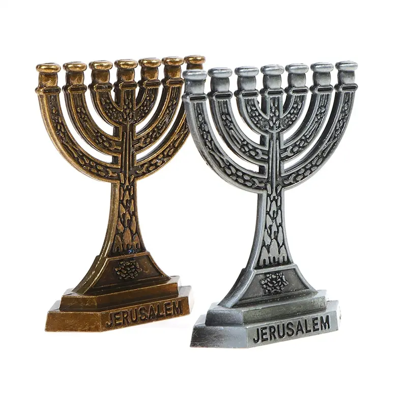 

7 Branch Candle Holder Jewish Menorah Candle Holders Religions Candlestick Hanukkah Candle Holders Religious Chalice Ornament