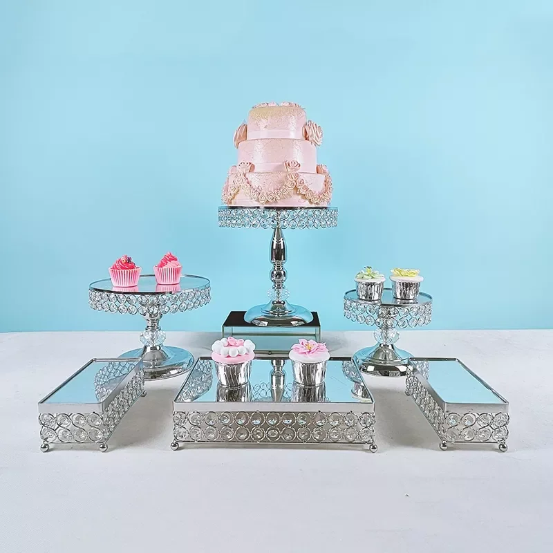

6Pcs-9pcs/Set Metal Cake Stand BAKE Display Wedding decoration cake decoration accessories