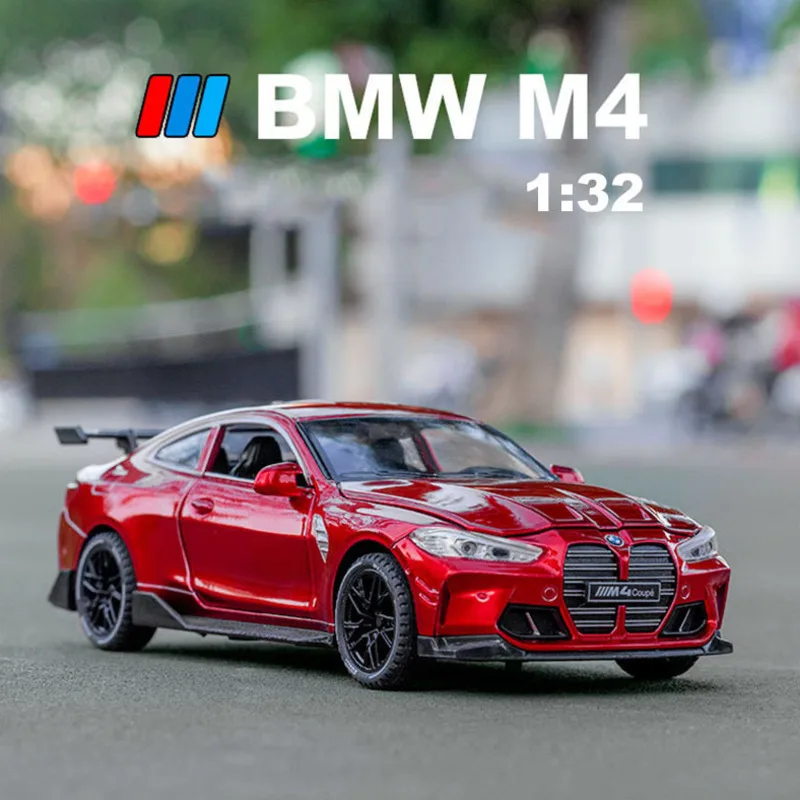 

1/32 BMW M4 Alloy Sports Car Model Four Doors Can Opened Diecasts Car Models Sound And Light Toy Vehicles Collection Kids Gift