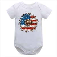 america sunflower shirt usa flag flower baby boy clothes 4th of july flag graphic shirt freedom independence newborn clothes