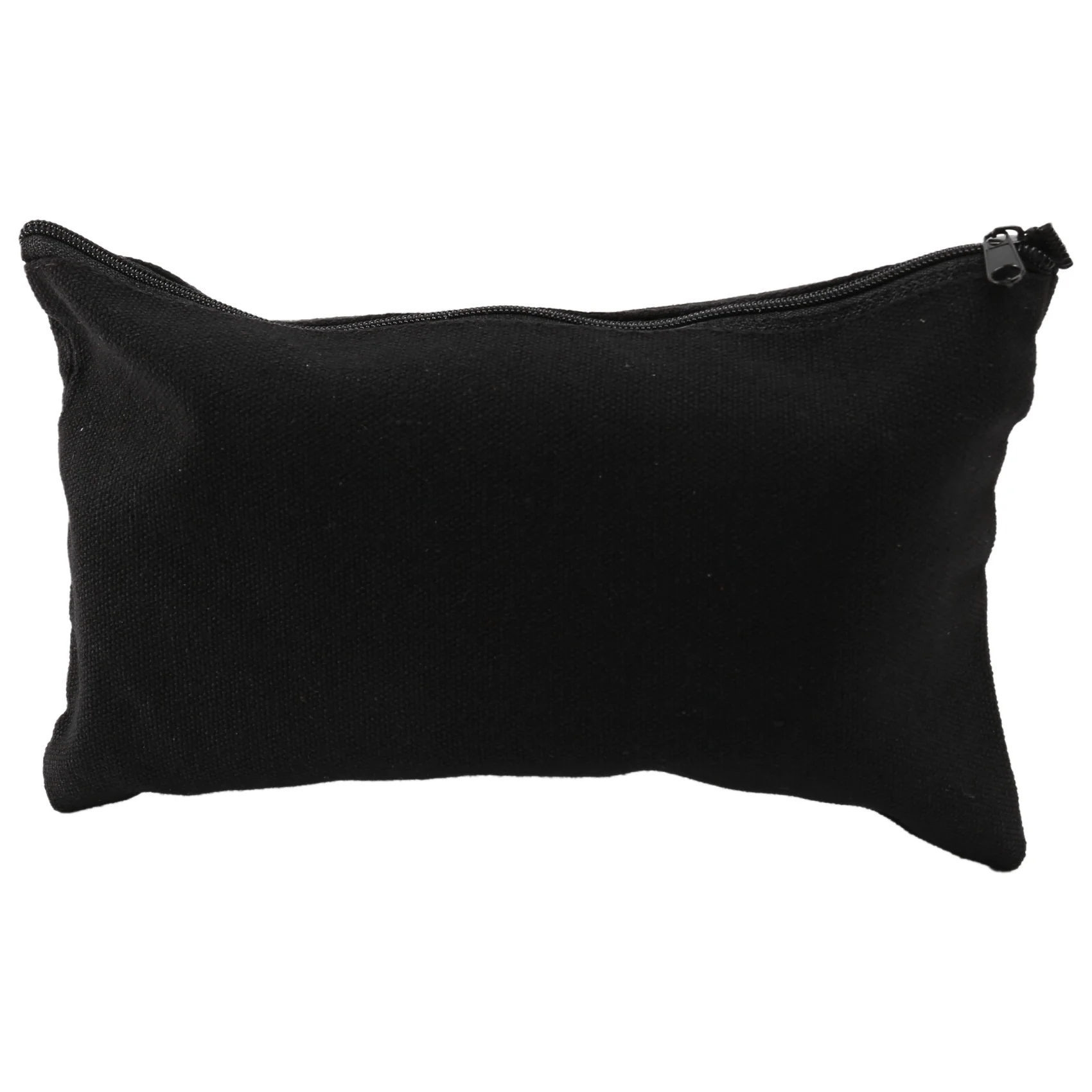 

16Pcs Blank Canvas Makeup Cosmetic Bags Pouch with Zipper, Pencil Pen Pouch Case DIY Craft Bags for DIY Craft (Black)