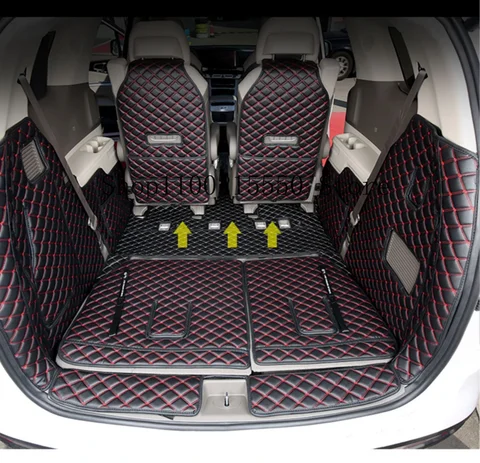 Кожаный коврик для заднего багажника Kia Carnival KA4 2020 2021 2022, коврики для автомобиля, коврик-вкладыш, коврик для груза, защитный коврик для защиты от ударов