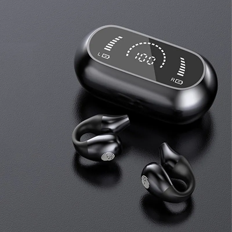 

2023 New TWS Bluetooth 5.2 Wireless Bone Conduction Headphones Clip Ear Music Noise Canceling Headset HD Call Sports Earphone