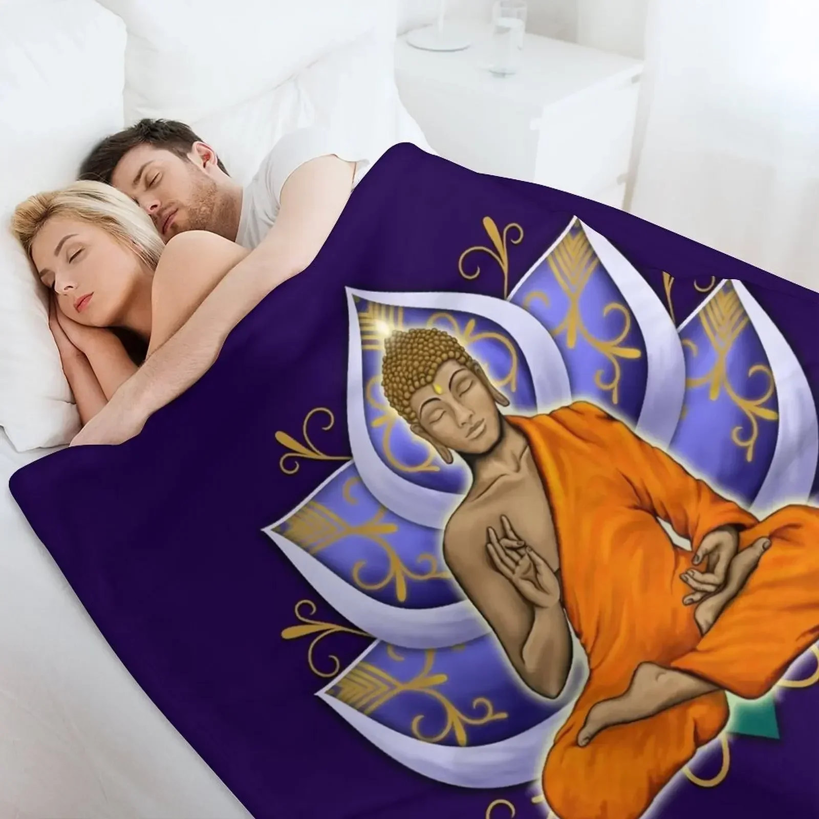 Abhaya Mudra Будда с фиолетовым цветком лотоса термобелье для путешествий роскошные