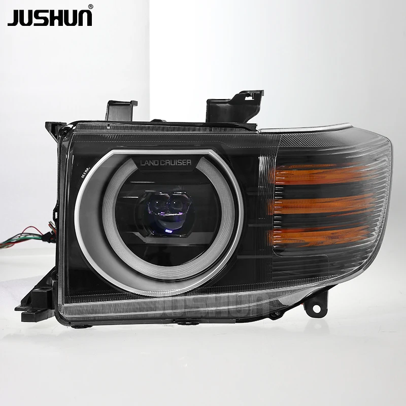 Фото Светодиодные фары-проекторы JUSHUN для LC70/75/79 02-23 с динамическим сигналом поворота, Plug and Play №5
