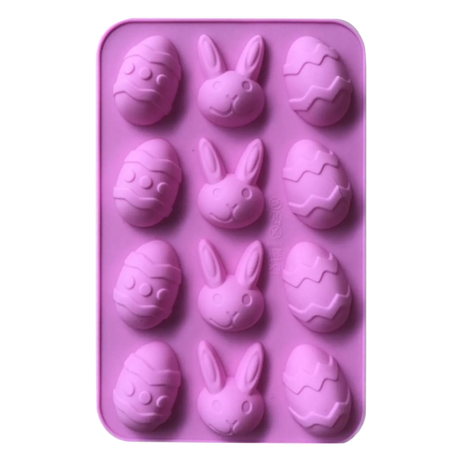 

12 Grids Easter Egg Bunny Silicone Mold Chocolate Candy Mold DIY Jelly Pudding Baking Mold Cake Decorating Tools Ice Club Mold