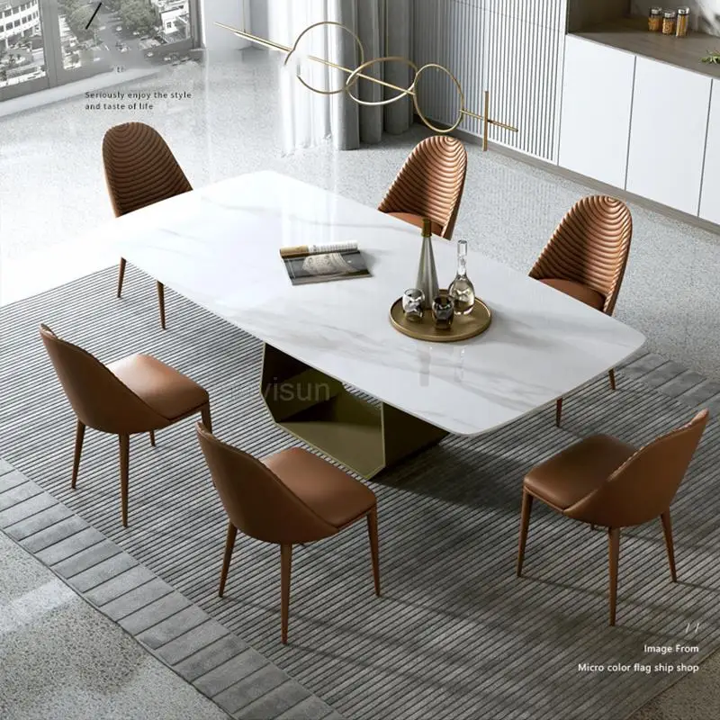 

Minimalist Kitchen Table Dining Room Large Restaurant Rock Board Smart Tables Tea Desk Mesa De Centro De Sala Unique Furniture