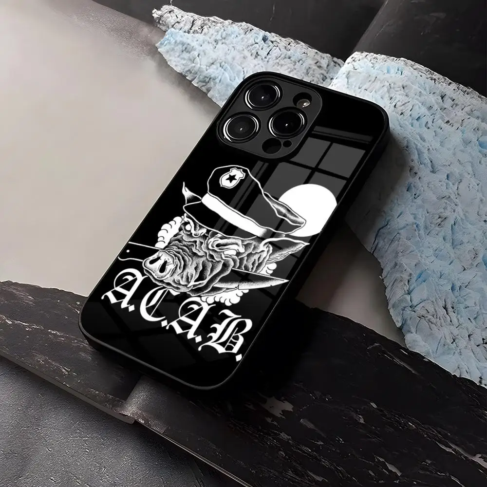 Чехол для телефона Acab Ultras из закаленного стекла для iPhone 16 17 13 14 12 15 11 Pro Max Plus Mini X XR SE2020 Coque (art.: 3920d933da062) - 3920d933da062