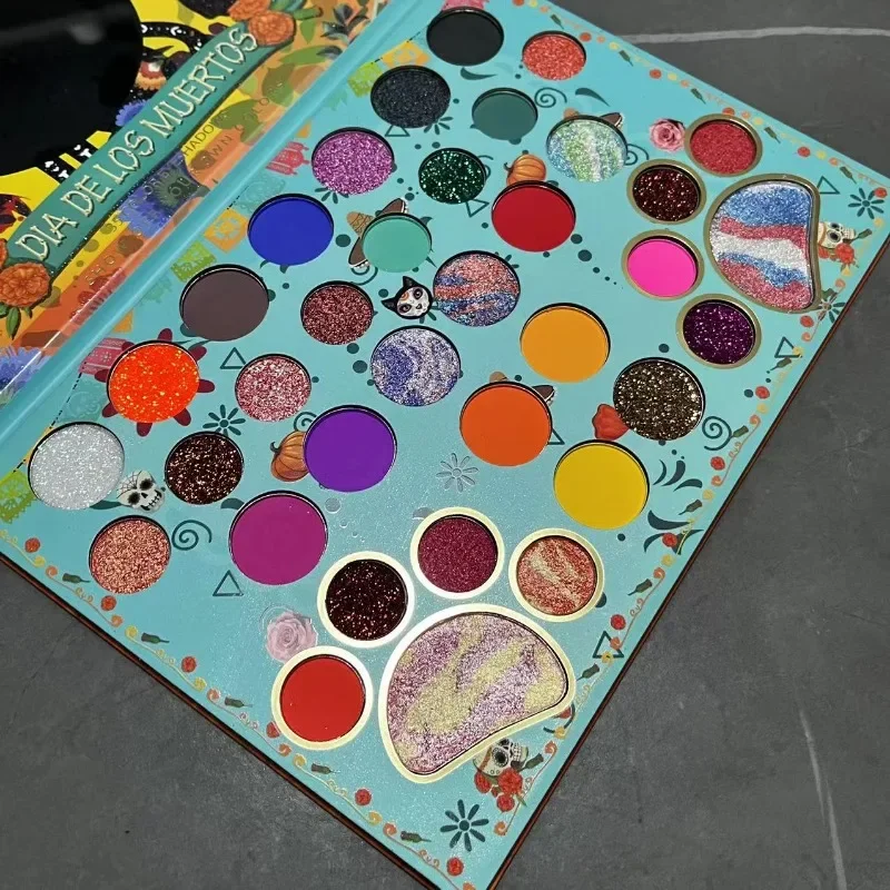 Тени для век с черепом Шиммер матовые блестящие тени цветные сценические на
