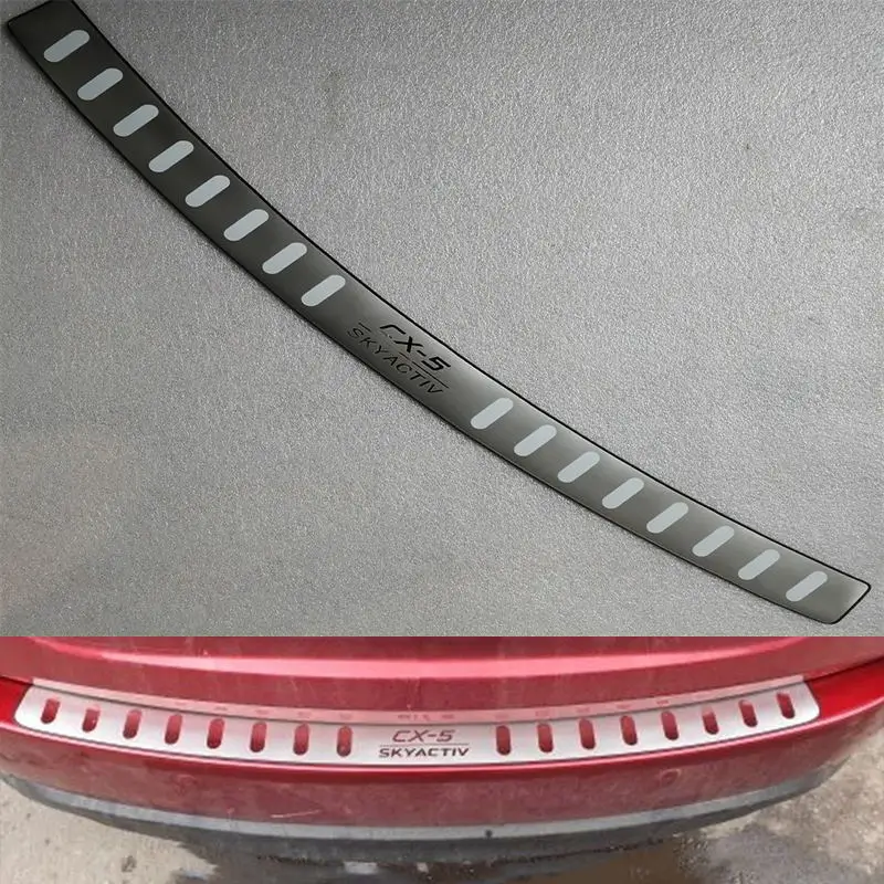 

Для 2017-2021 Mazda Cx-5 высококачественные автомобильные прокладки из нержавеющей стали, протектор заднего бампера, порог, крышка багажника, внешн...