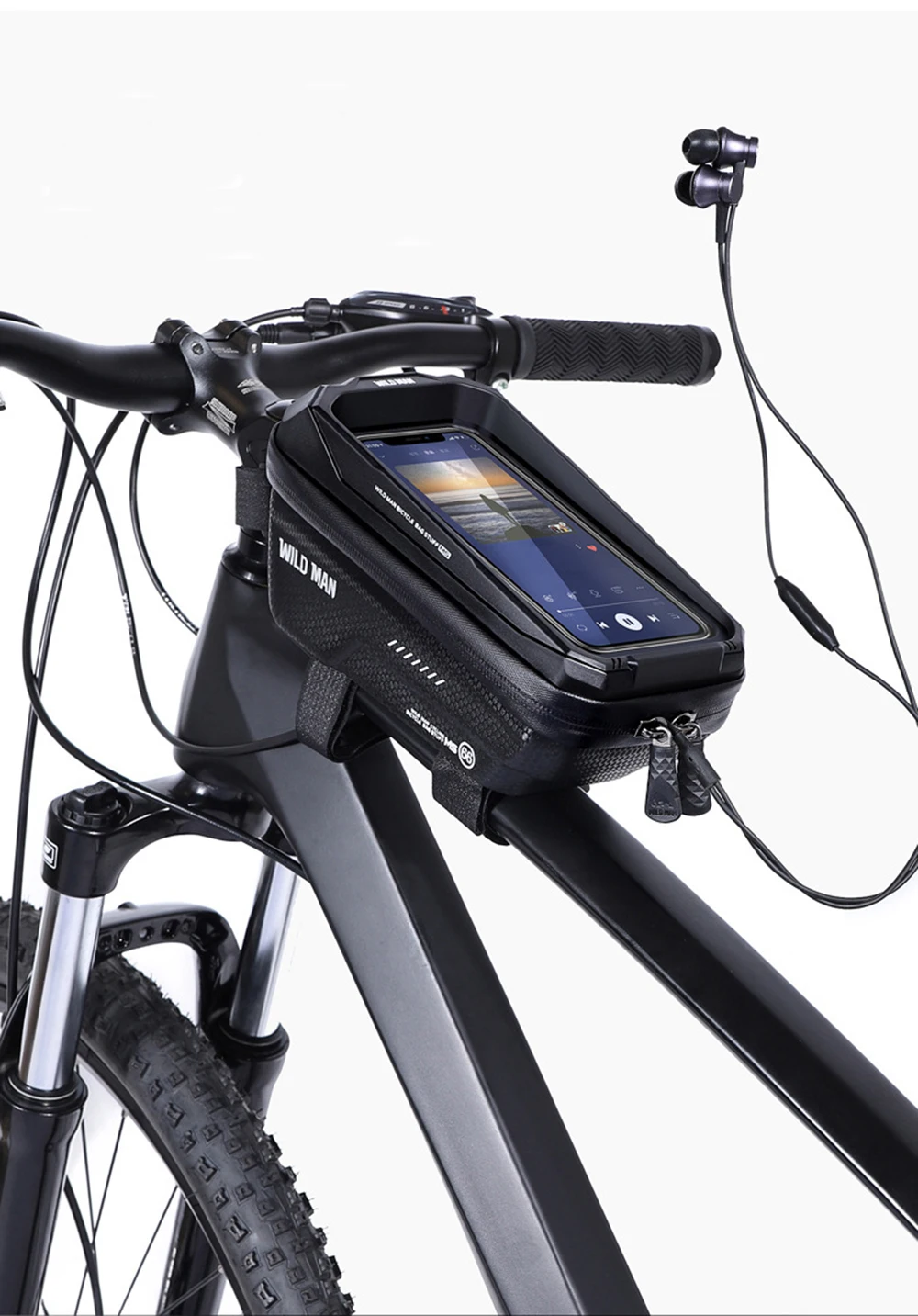 bike bicycle bag waterproof bike phone mount bag front frame top tube handlebar bag with touch screen holder case for bike free global shipping