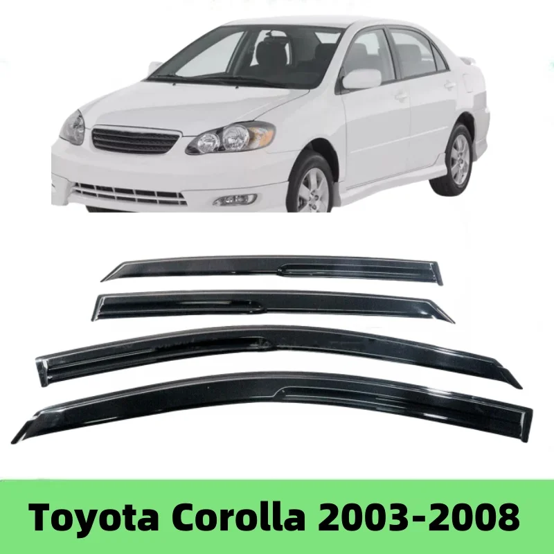 

Для Toyota Corolla 2003-2008 козырьки для боковых окон, дефлектор от дождя и солнца, защита от атмосферных воздействий, тонкая молдинговая отделка, аксессуары для автомобилей