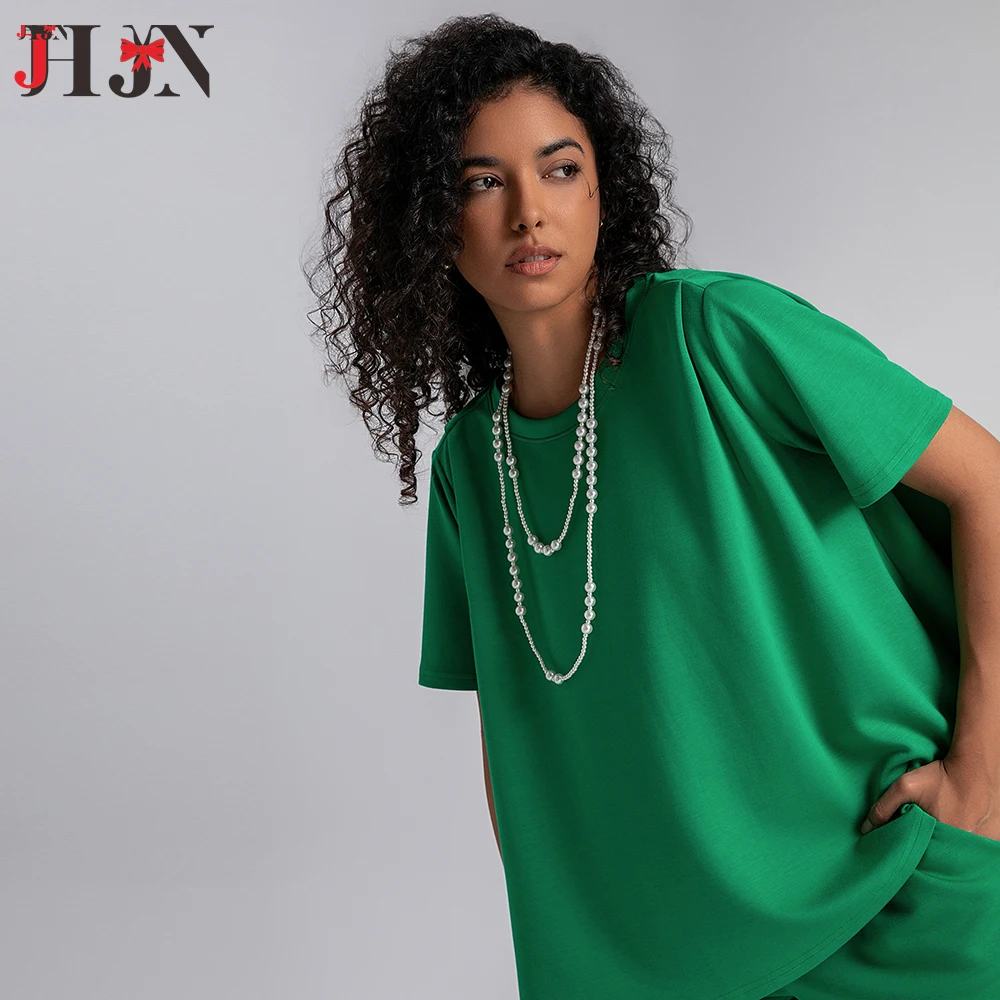 Роскошный бренд легкая рубашка с круглым вырезом и короткими рукавами девятые