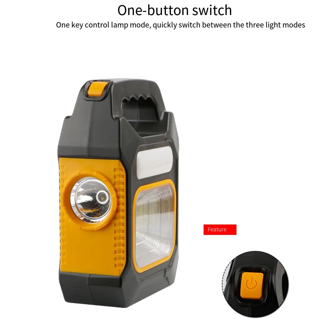 

Solar Waterproof Lantern USB Rechargeable Long-range Light LED Flashlight