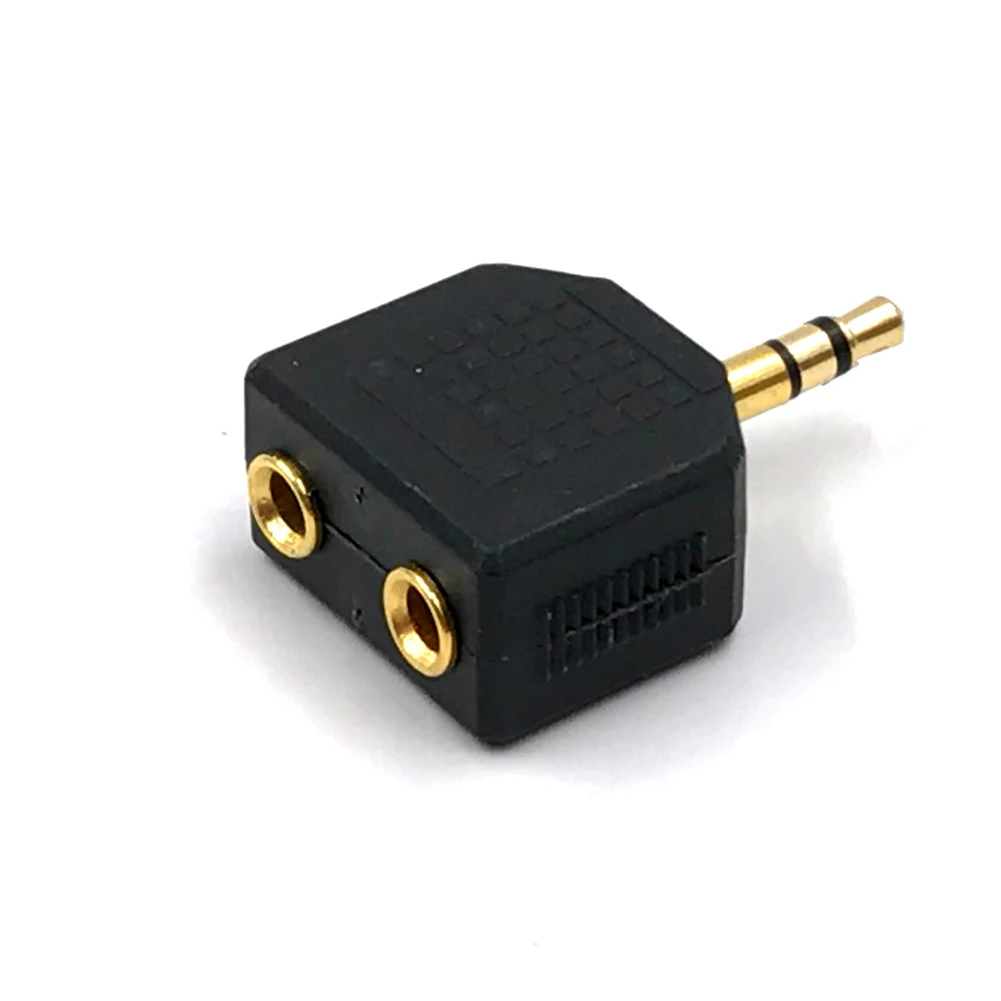 

1PC 3.5mm Splitter AV Audio Video Plug Converter Stereo Headphone Male To 2 Female Y Splitter Audio Adapter Jack Plug