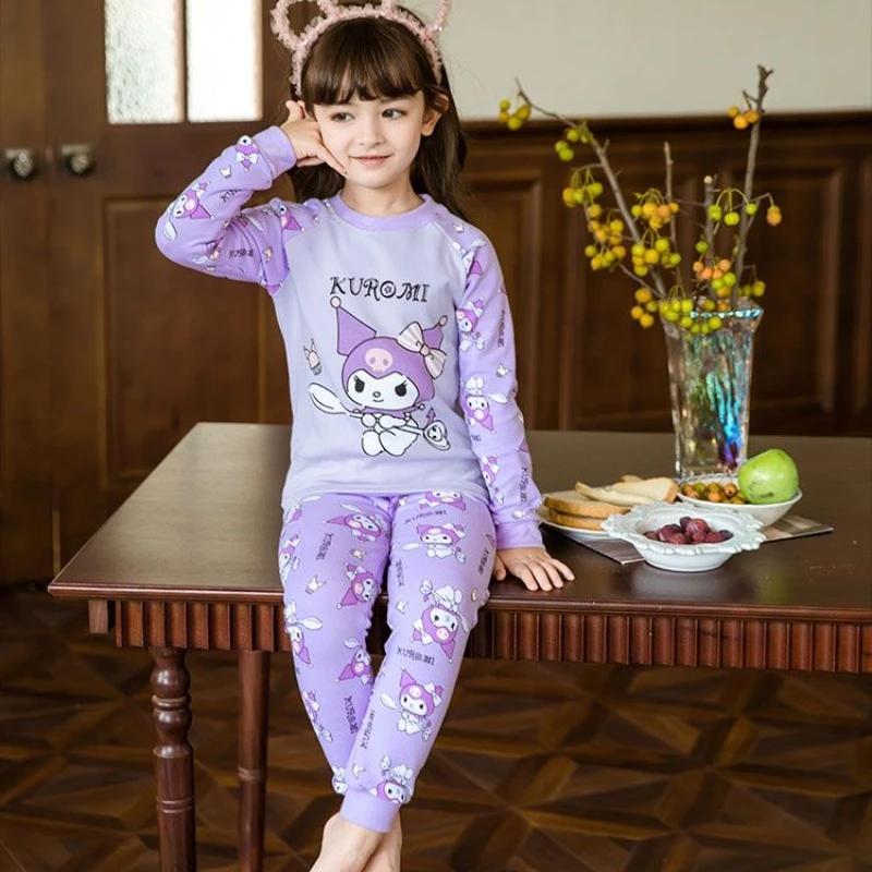 Осенняя одежда для девочек Sanrio Kuromi My melody Cinnamoroll осенние брюки из чистого хлопка