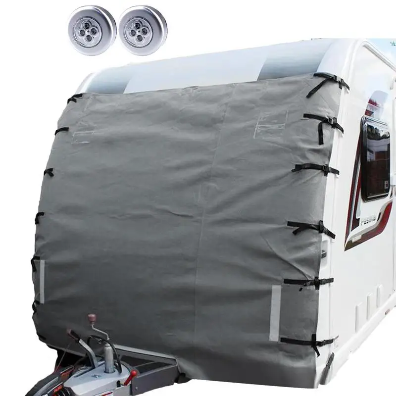 

Caravan Front Towing Cover Waterproof Caravan Cover Protector Dustproof Caravan Towing Cover Motorhome Front Protector For RV