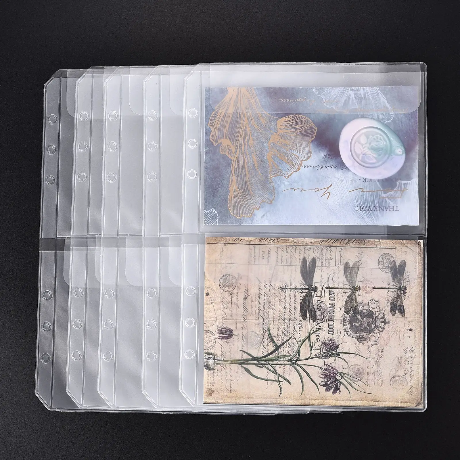 

A5A6 PVC Presentation Binder Folder Zipper Receive Bag Concise Planner'S Spiral Filing Products Card Holder Bag Free Shipping