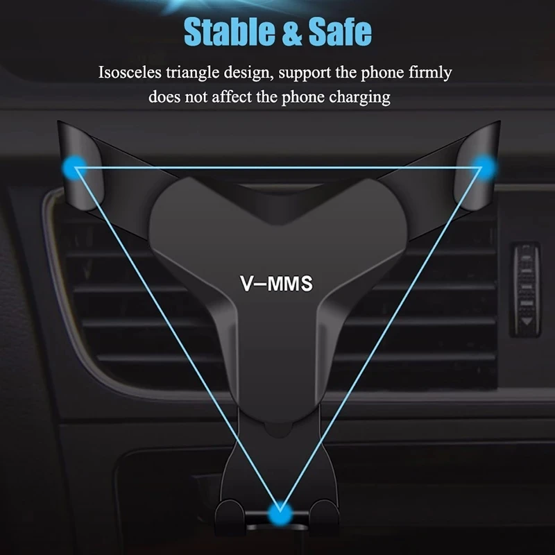 gravity car holder for phone in car air vent mount clip cell holder no magnetic mobile phone stand support smartphone voiture free global shipping