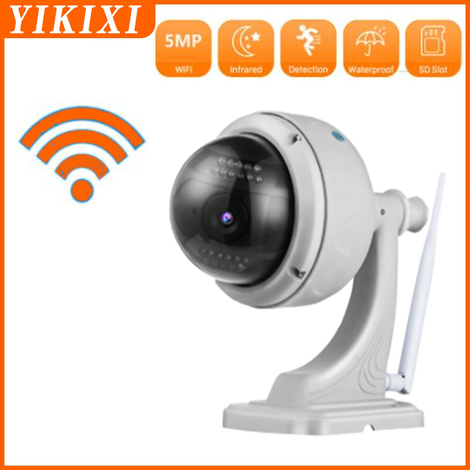 

5MP 2.4G WIFI Camera 360° CCTV Security Monitoring Outdoor Waterproof Kamera PIR Human Detection HD Night Vision Network Camera