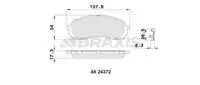 

AB0531 для передней тормозной колодки SUBARU IMPREZA 1,5 AWD 06