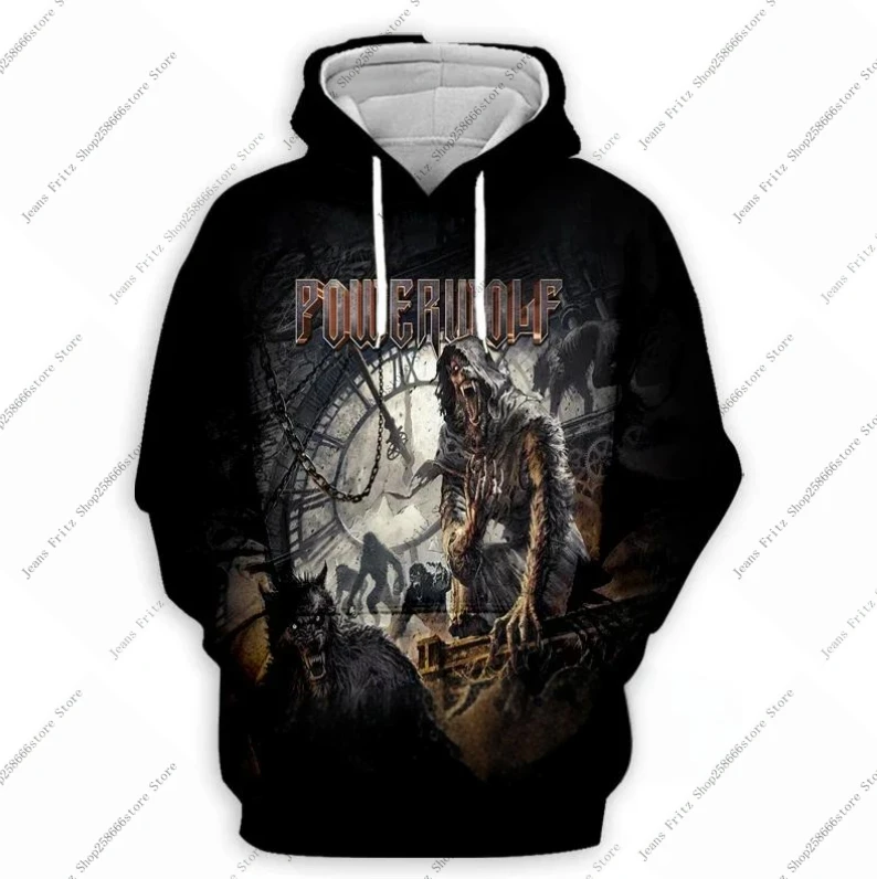 Модные толстовки Powerwolf с 3D принтом для мужчин и женщин, уличная одежда, повседневные негабаритные толстовки с капюшоном в стиле Харадзюку, мужская одежда (art.: 3920cbfc04144) - 3920cbfc04144