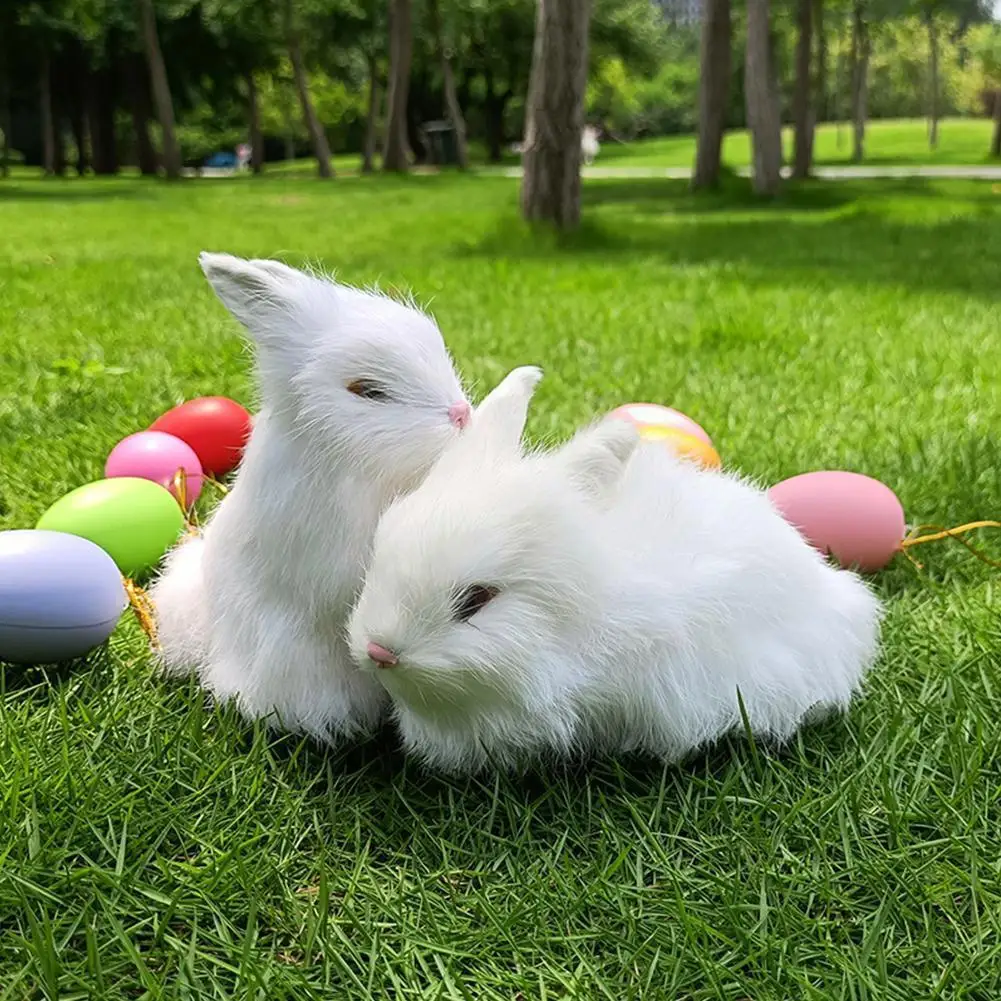 

Mini Realistic Cute Plush Rabbits Simulation Mini Pocket Toy Birthday Artificial Toys Animal Plush Bunny Rabbit Cute Gift E B5H6