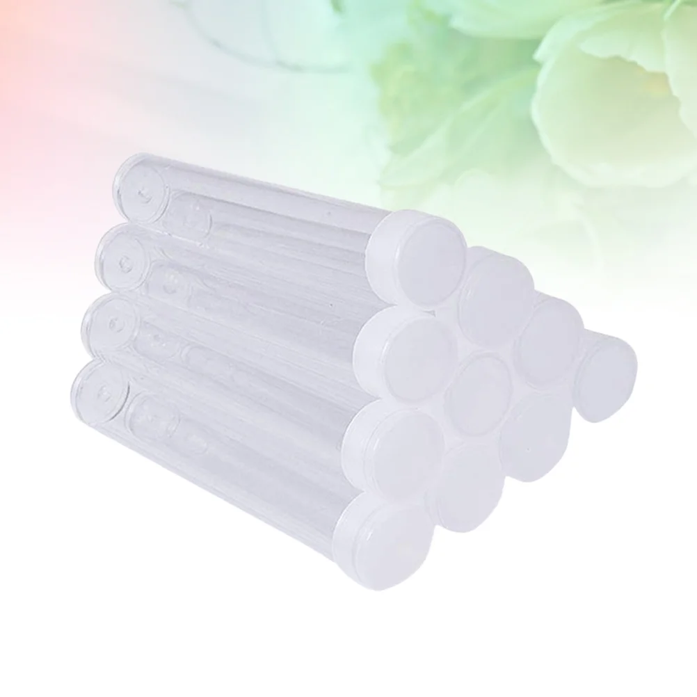 

100pcs Transparent Mask Bath Salt Test PET Tube Clear Plastic Sugar Capsule Bottles with Screw Caps