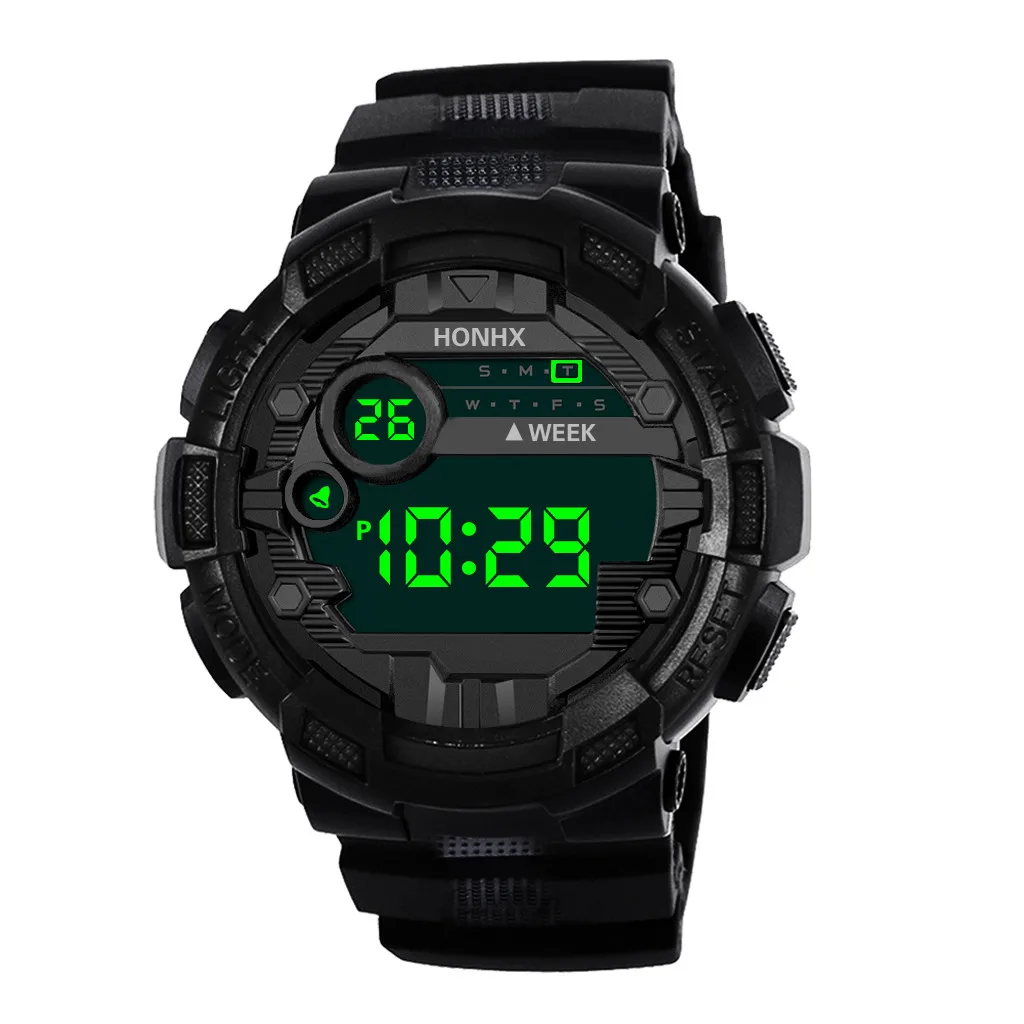 

Часы наручные Honhx Мужские Цифровые, модные спортивные водонепроницаемые Роскошные светодиодные, с датой, спортивные электронные