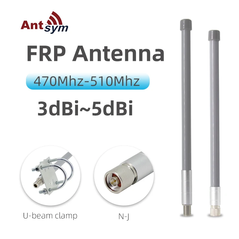 

470-510 MHz Antenna RFP Omni Directional Waterproof Fiberglass Outdoor Antenna for Wireless Communication of LoraWan Mesh Signal