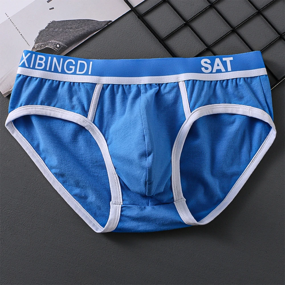 

Simple Men Cotton Pouch Briefs Nice Middle Waist Sexy Underwear Sexy Erotic Men's Swim Briefs Breathable Bikini Soft Underpants
