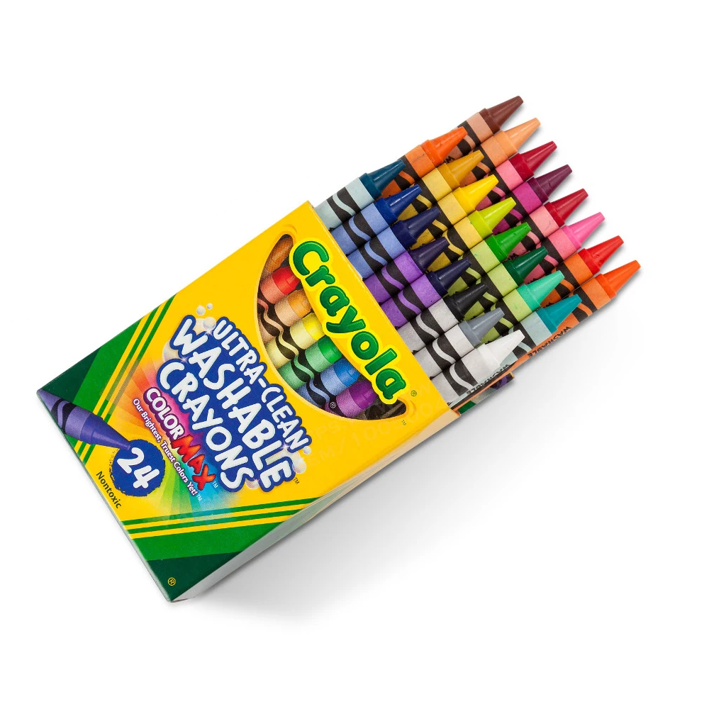 

Crayola ультрачистые моющиеся мелки, товары для школы, 1 упаковка из 24 штук, ручка для рисования для детей, подарок на день рождения