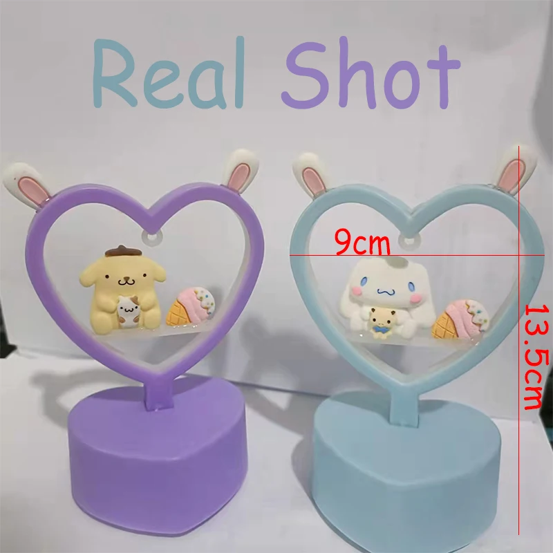 2022 Sanrio мечтательный атмосферный светильник в форме сердца Hello Kitty Kuromi My Melody мини