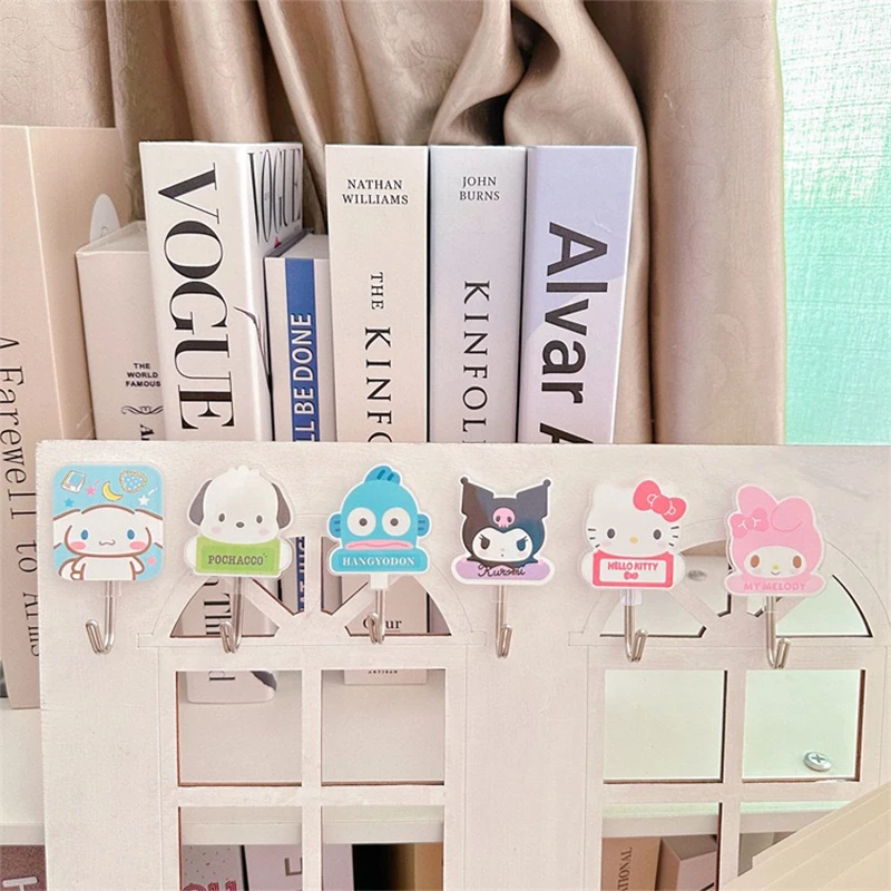1 пара акриловых настенных крючков Sanrio Hello Kitty прочный самоклеящийся настенный
