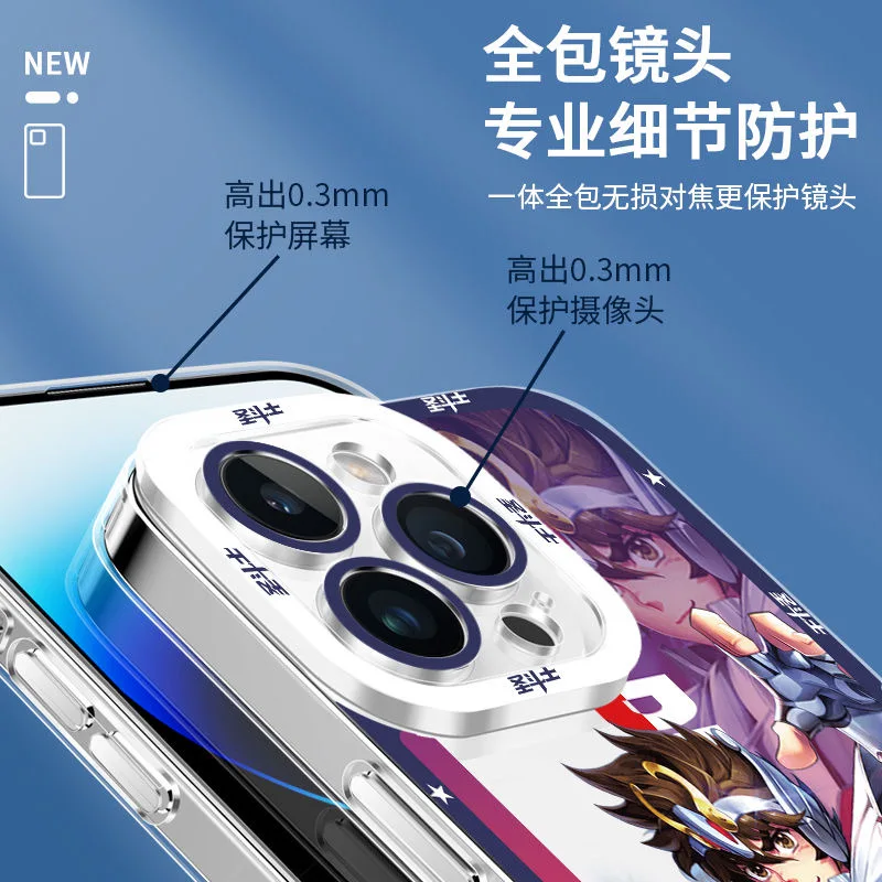 Saint Seiya Anime Phone Case for Infinix Note 40 30i 12 11 10 Zero 30 20 Smart 9 8 7 6 5 VIP Pro Plus 4G 5G Clear Cover