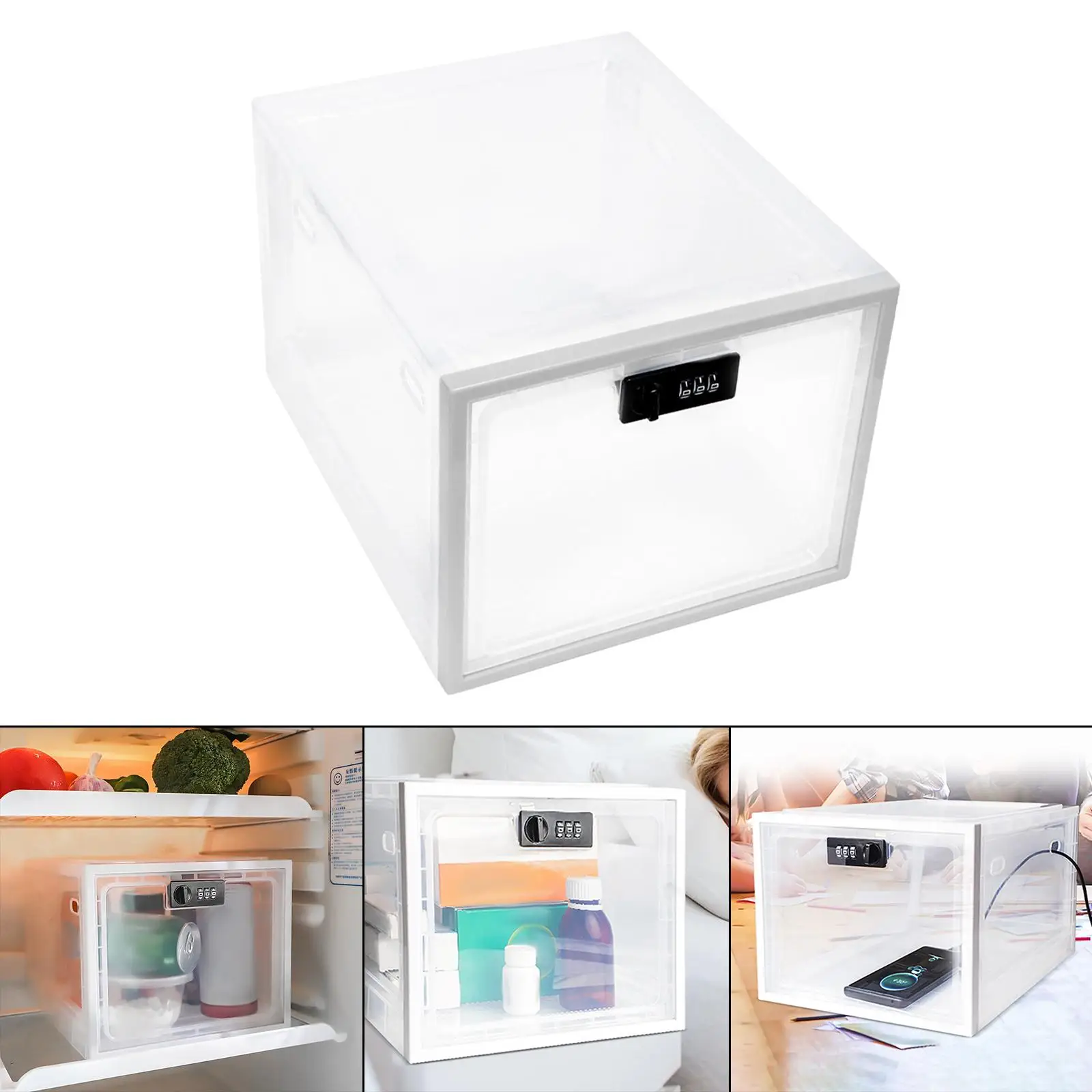 1x запираемая коробка запираемый ящик для хранения штабелируемый пластиковый