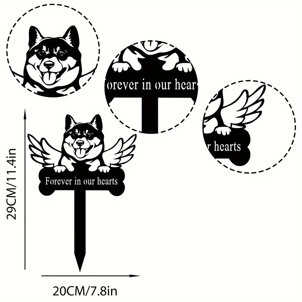 Мемориальный Металлический Кол В Форме Собаки Украшение Для Двора Маркер