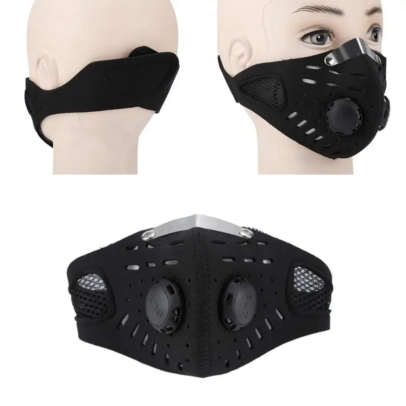 

Черная Высококачественная Пылезащитная велосипедная маска для рта с активированным углем Ветрозащитная маска для лица