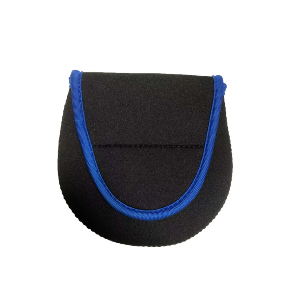 

1pc Fishing Reel Storage Bag Blue Edge Black Protective Cover Case Pouch Holder