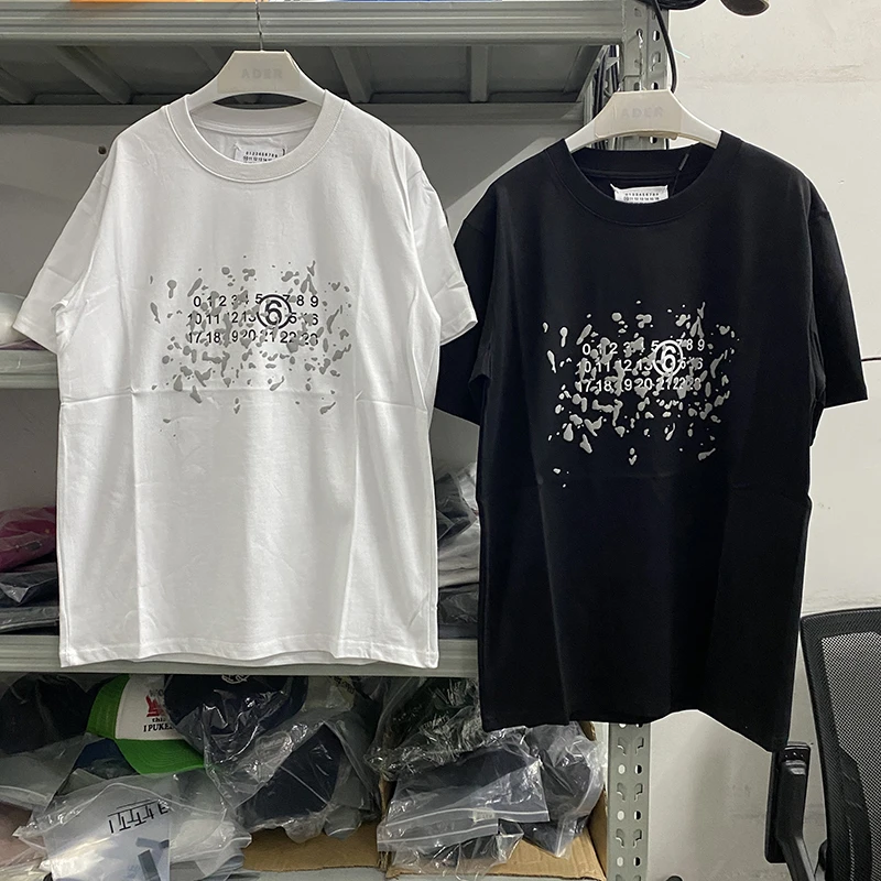 

Y2K MM6 Margiela T-Shirt Men Women Top Quality Graffiti Oversize T Shirt Top Tee GYM