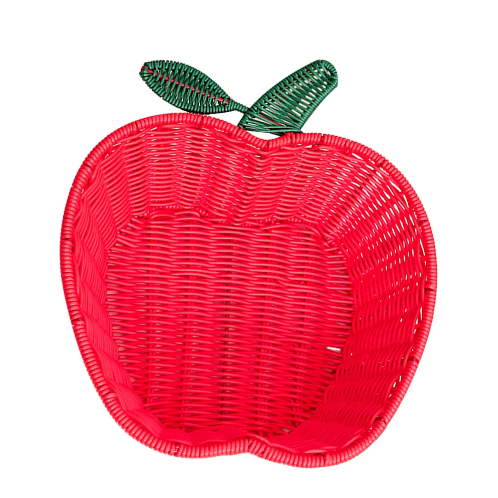 Тканая корзина для хранения яблока фруктовая тарелка домашней еды фруктов