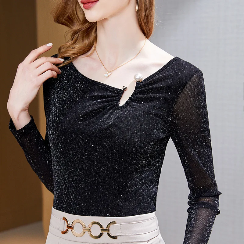 Женская футболка с длинным рукавом черная однотонная большие размеры весна 2022 |