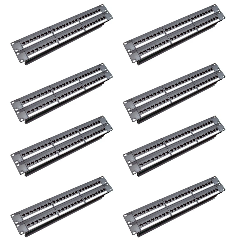 

8X, 19-дюймовая 1U стойка для шкафа, Проходная, 24 порта, патч-панель CAT6, контактный порт RJ45 (контактный порт RJ45), модульная рамка