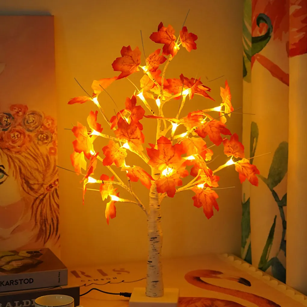 

24 LED Birch Tree Light 60cm Simulation 5000lm Living Room Bedroom Home Decoration USB Battery Lamp Party Christmas
