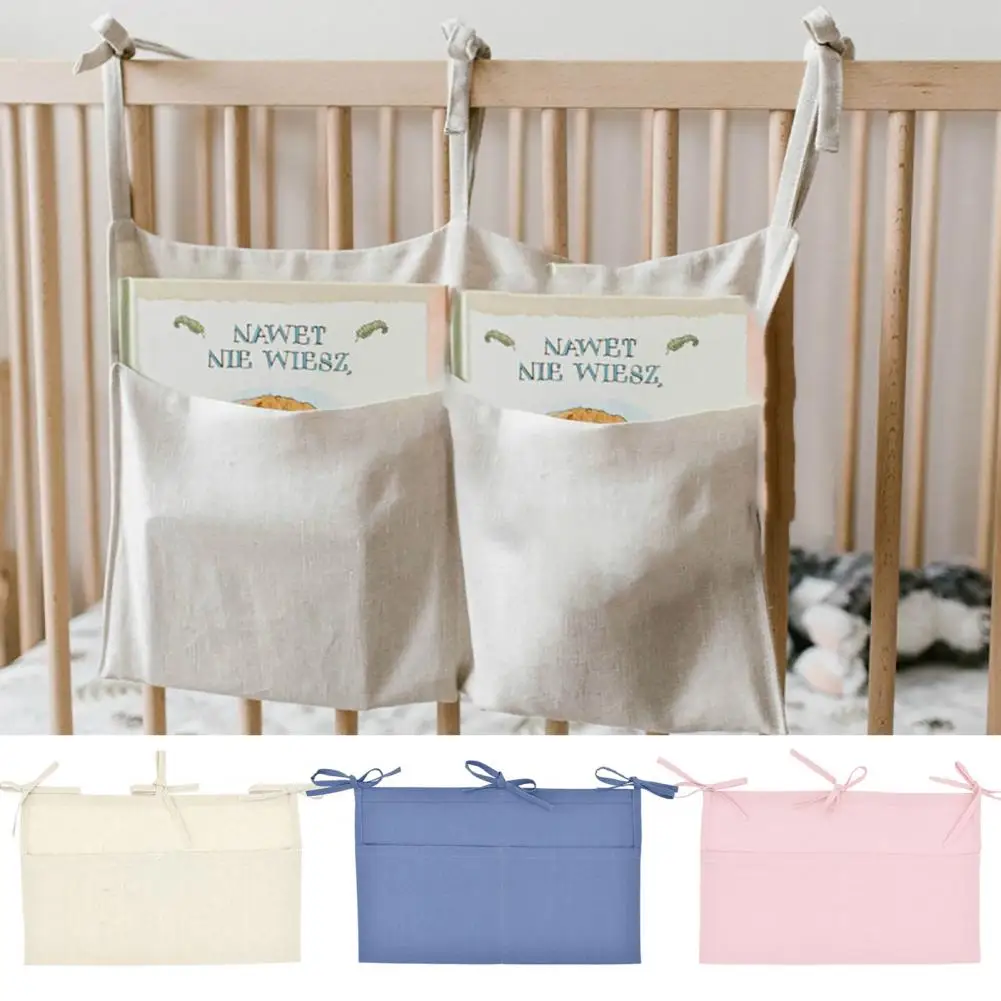 

Bedside Storage Hanging Bags Wear Resistant Multifunctional Thick Baby Crib Storage Hanging Bag for Bedroom