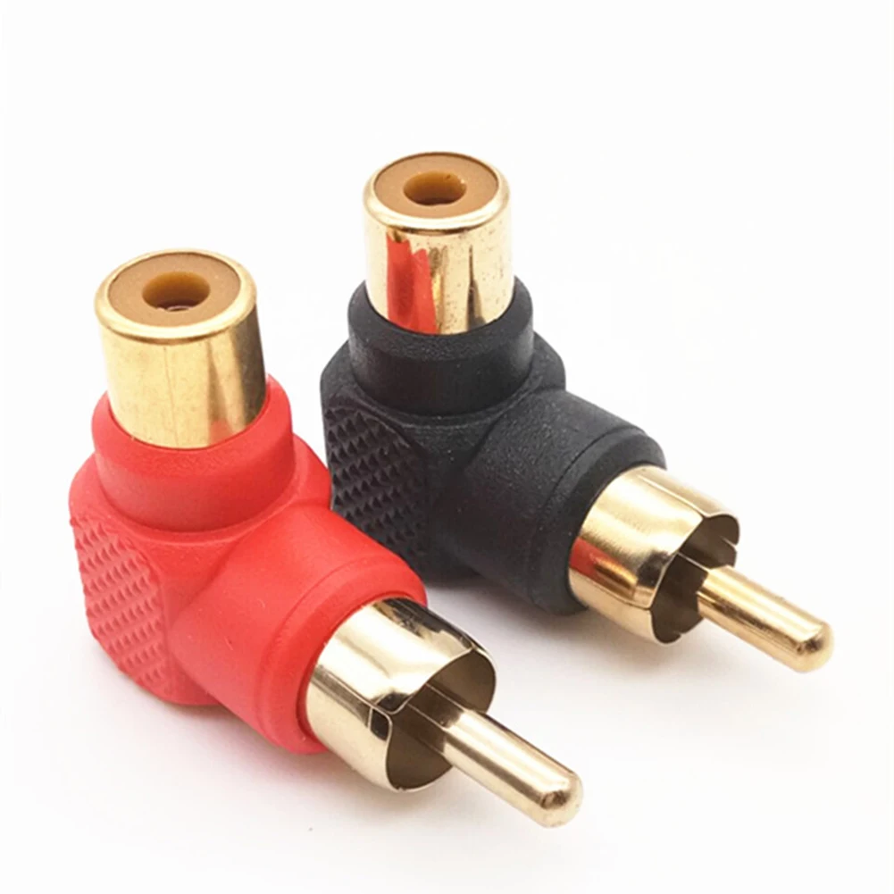 

1 шт. 90 градусов RCA прямоугольный Разъем адаптеры штекер-гнездо M/F 90 градусов угловой аудио адаптер
